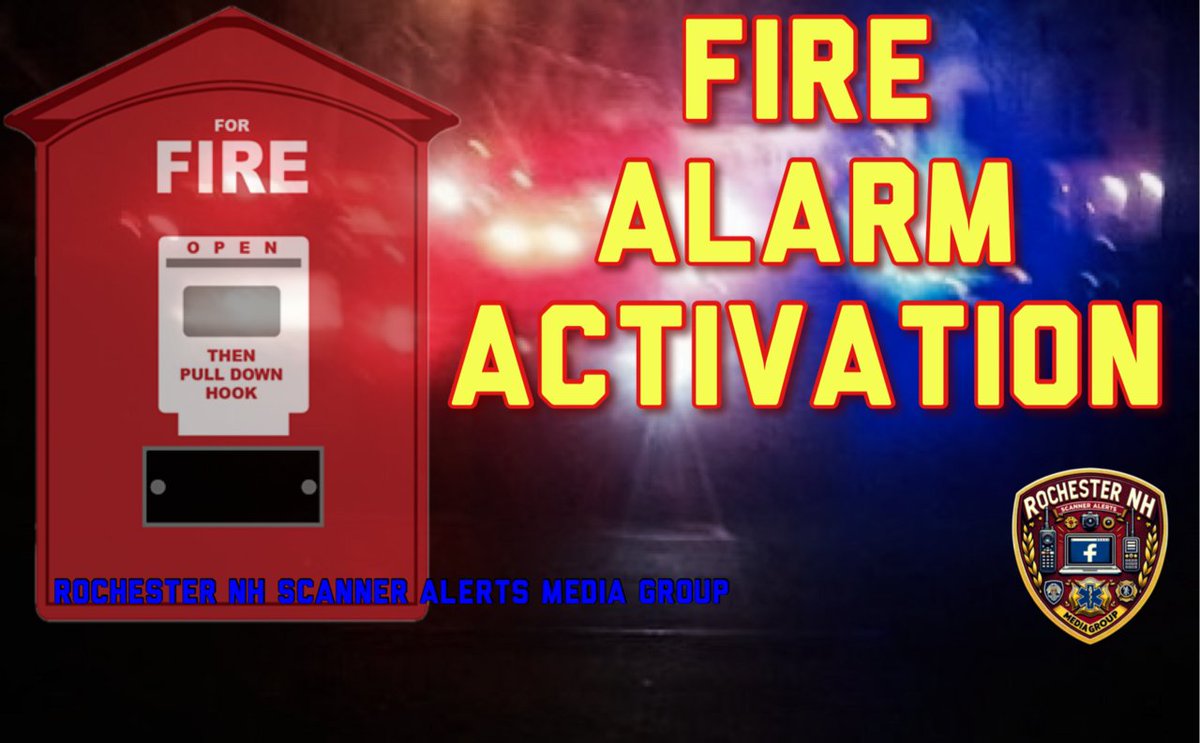 Rochnhscanner's tweet image. Lee, NH *FIRE ALARM ACTIVATION*   6 Otis Ln, Lee, NH 03861, USA -  - 2/3/2025 16:02:29  #LeeNH #StraffordCounty #FireAlarm #SafetyFirst #EmergencyResponse

25-23561-FD
©RNHSAMG