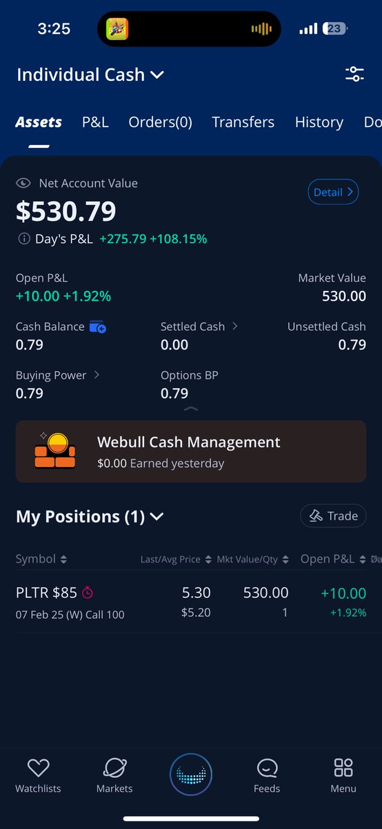 Fill_That_Gap's tweet photo. I purchased a $PLTR lotto into the close. Yay. https://t.co/yg4FgXrITT