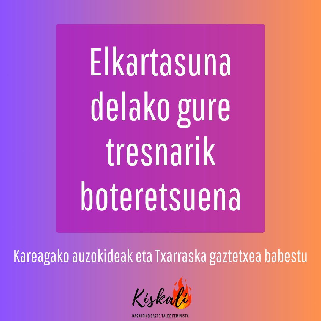 Gaur ere elkartasun eta borroka feminista! 🕸️