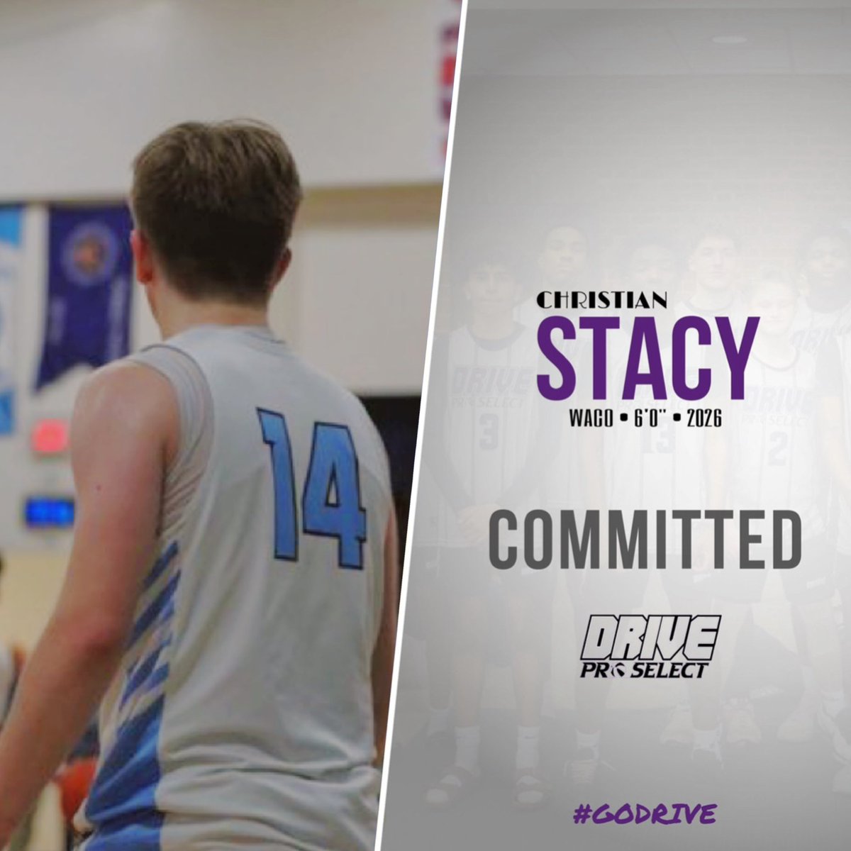 Welcome 6’0” guard <a href="/Christian4Stacy/">Christian Stacy</a> to Drive! He’s a dynamic offensive threat, and we couldn’t be more excited to have him with us.