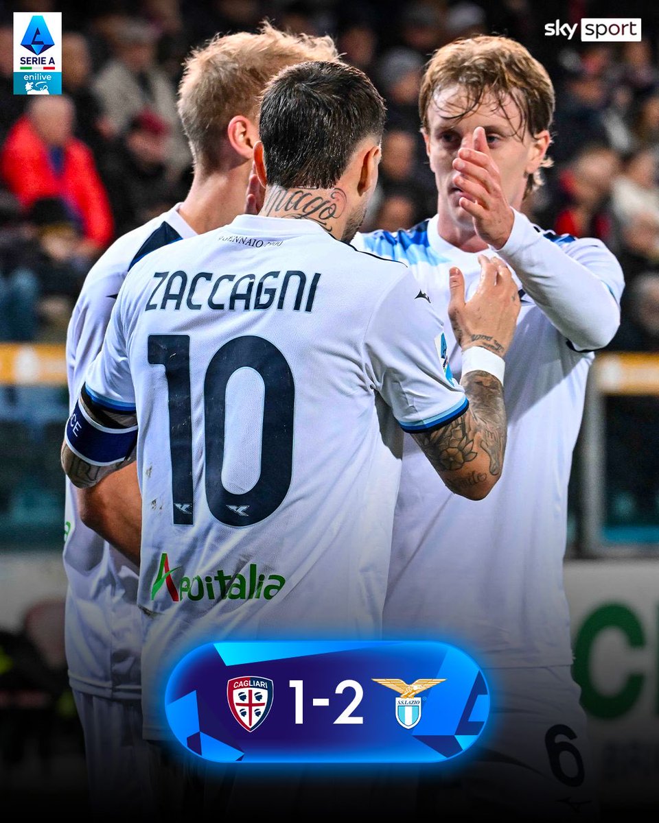 La #Lazio si riprende il quarto posto: #Zaccagni e #Castellanos piegano il #Cagliari
🔗 tinyurl.com/CagLaz-Live
#SkySport #SkySerieA #SerieA #CagliariLazio