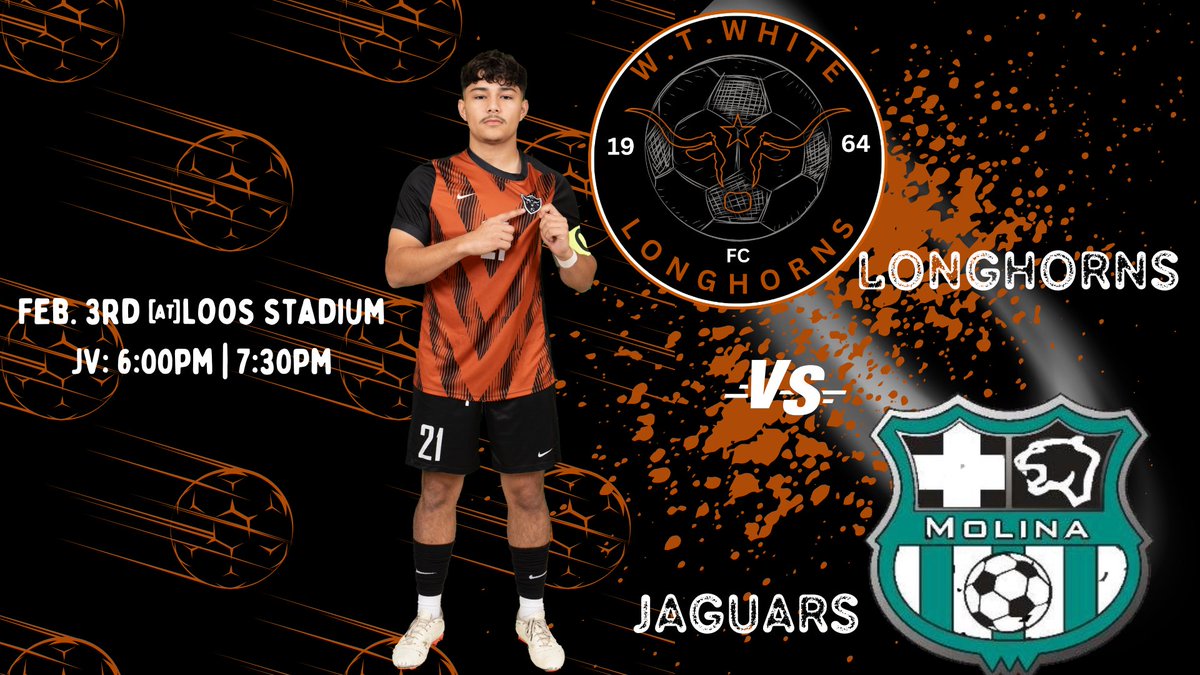 District Game #4! 

Come out and support your Longhorns at LOOS! 

Horns up! 🤘🏽

<a href="/WTWHighSchool/">WT White High School</a> <a href="/WTWLonghorns/">W.T. White Longhorns Athletics</a>
<a href="/ClubWtw/">WTW Longhorns Booster Club</a> <a href="/wtwhitevt/">W.T. White Vertical Team</a> <a href="/dallasathletics/">Dallas ISD Athletics</a> #TXHSSOC #TXHSSoccer <a href="/tascosoccer/">TASCO</a> @LethalSoccer <a href="/50_50Pod/">The 50/50 Podcast ⚽️🎙</a>