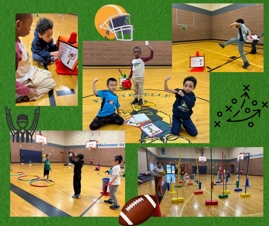 🏈 Super Bowl week in PE! 🏈
Students are starting the week strong with Mr. Schott's Super Bowl Training! They’re sharpening their football skills while also building both their physical and literacy skills in PE this week. Way to go, students! 💪📚
