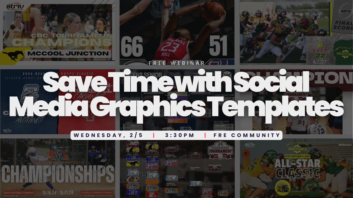 Don't forget to RSVP for our webinar: Saving Time with Social Media Graphic Templates ⏳

🗓️ Wednesday, 2/5
⏰ 3:30pm
📍 FRE Community
🔗 bit.ly/GFXTemplates

Register now and get access to free graphic templates!

#digitalmediaEDU #socialmediaGFX