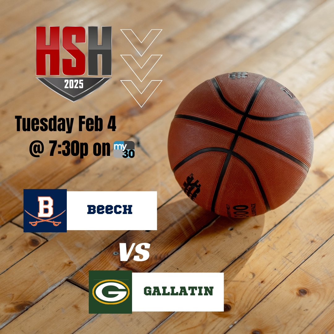 @MyTV30_Sports (@mytv30_sports) on Twitter photo High School Hoops is on Tuesday this week!
Tune in TOMORROW at 7:30p as <a href="/BeechHoops/">Beech Basketball</a> takes on <a href="/WAVEbasketball/">GHS Basketball</a> 🏀 High School Hoops is on Tuesday this week!
Tune in TOMORROW at 7:30p as <a href="/BeechHoops/">Beech Basketball</a> takes on <a href="/WAVEbasketball/">GHS Basketball</a> 🏀