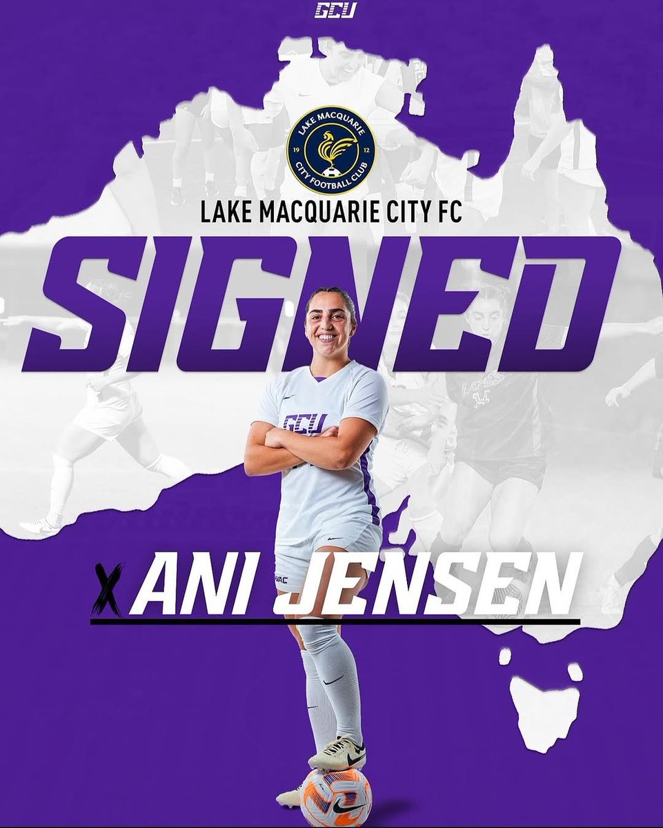 StrikerEliteSoc's tweet photo. Ani Jensen 🇺🇸 SIGNED for the 2025 Season ▶️ Lake Macquarie City FC 🇦🇺
@ani_jensen, an up and coming International Superstar straight out of Grand Canyon University in Phoenix, Arizona! #TheFutureIsCity #LopesUp #StrikerElite https://t.co/F60FnyyTOi