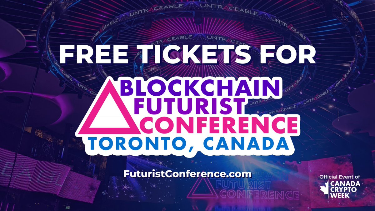 In case you forgot... 🗒️✍️

🎟 FREE tickets to Blockchain Futurist Conference Toronto this year! 

🚀 Canada's largest Web3 event is about to get even bigger. Bringing crypto to the masses has always been our mission. 

Get your free ticket here: futuristconference.com