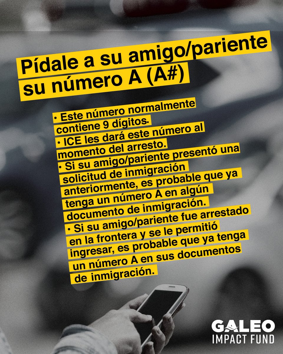 GALEOImpactFund's tweet image. ¡Si un ser querido ha sido detenido por ICE, actuar rápido puede marcar la diferencia! 🆘 Aquí hay pasos clave. 💡 Comparte esta info. ¡Juntos somos imparables! 💪✨ #ConocimientoEsPoder #UnidosSomosMás #JusticiaMigratoria #DefensaDeDerechos #GALEOImpactFund #elpueblounido