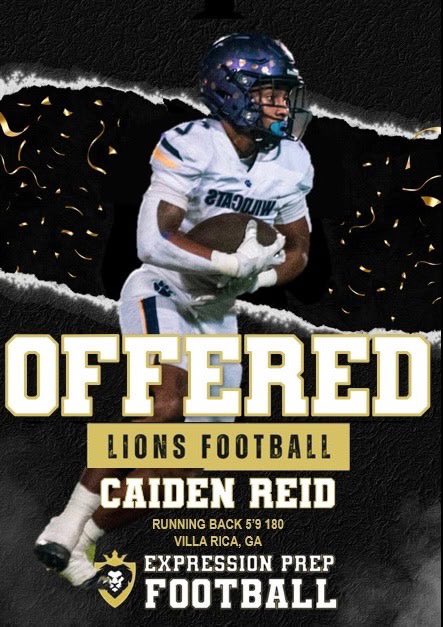 Caiden Reid (@caidenreid26) on Twitter photo Blessed to receive a offer from expression prep thank you <a href="/CoachrunExprep/">Rickey Runion</a> <a href="/beastbythepound/">Coach Kris Trains</a> <a href="/Coachkdantzler/">LivingDreams</a> <a href="/coachMJ_/">MJ_Hilbert</a> <a href="/FBCoachPineda/">Coach Taylor Pineda (Coach P)</a> <a href="/SoutheastElite_/">Southeast Elite Prospects</a> #AGTG Blessed to receive a offer from expression prep thank you <a href="/CoachrunExprep/">Rickey Runion</a> <a href="/beastbythepound/">Coach Kris Trains</a> <a href="/Coachkdantzler/">LivingDreams</a> <a href="/coachMJ_/">MJ_Hilbert</a> <a href="/FBCoachPineda/">Coach Taylor Pineda (Coach P)</a> <a href="/SoutheastElite_/">Southeast Elite Prospects</a> #AGTG