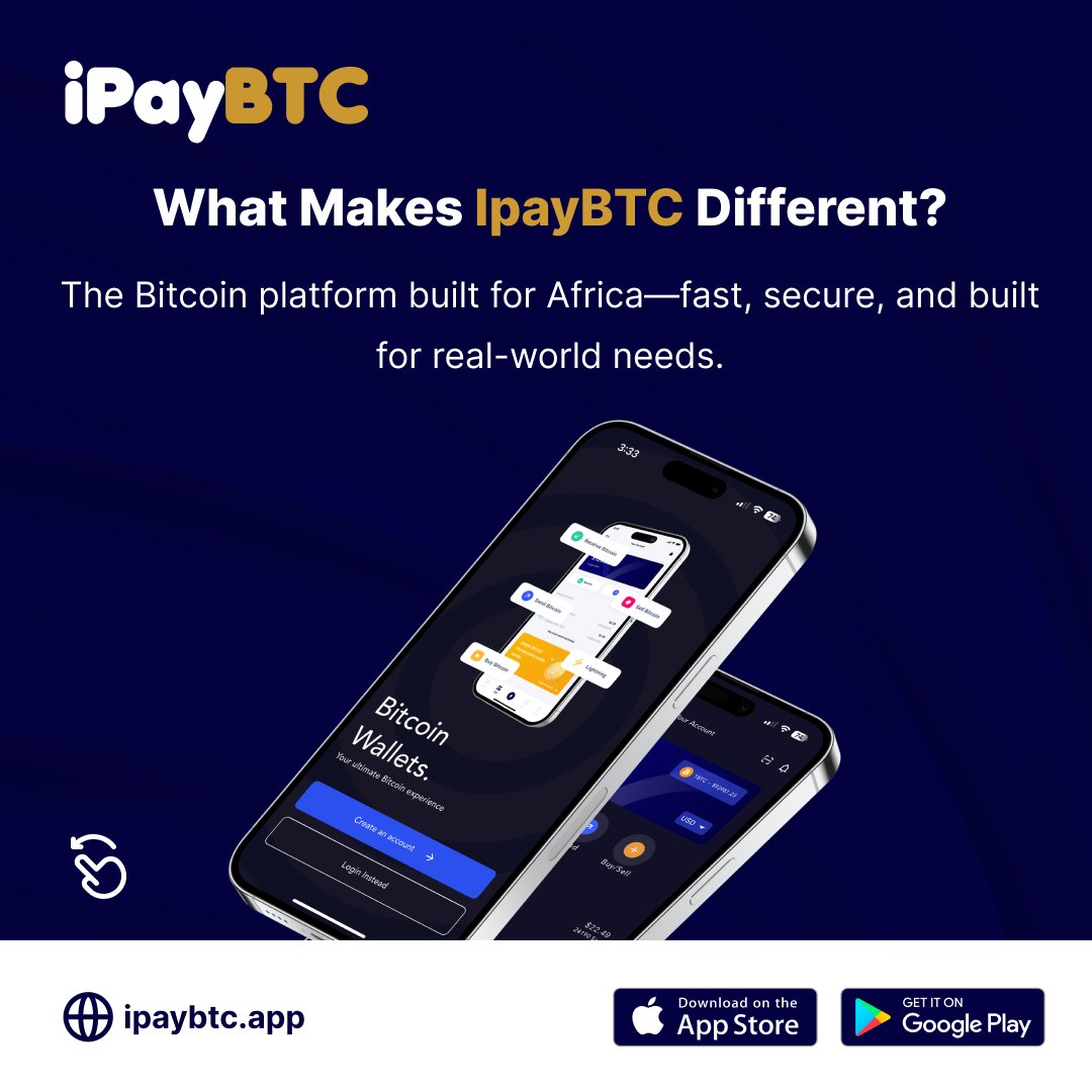 ipayBTCapp's tweet photo. Not All Bitcoin Platforms Are the Same. Here’s Why IpayBTC Stands Out!” At IpayBTC, we do more than just transactions—we make Bitcoin simple, fast & secure.
Ready to experience the difference? Try IpayBTC today!
#BitcoinSimplified #IpayBTC #BTC https://t.co/tum8teslPr
