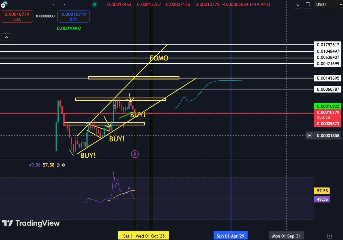 CCCryptoTrades's tweet photo. #Floki Monthly chart looks still very bullish and not parabolic, like we have seen in $Doge and $Shiba last cycle. I bought the dip!! Letsgoooo 🚀🐶 https://t.co/KEz3x20UzX
