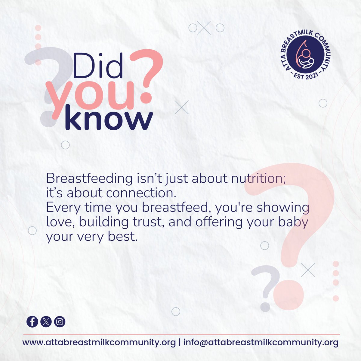 Breastfeeding isn’t just about nutrition; it’s about connection. Every time you breastfeed, you're showing love, building trust, and offering your baby your very best. #BreastfeedingLove #MomAndBabyBond