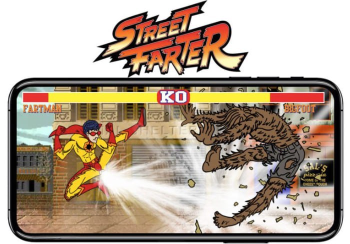 Fartman’s superpower is no joke—explosions of justice are his specialty.