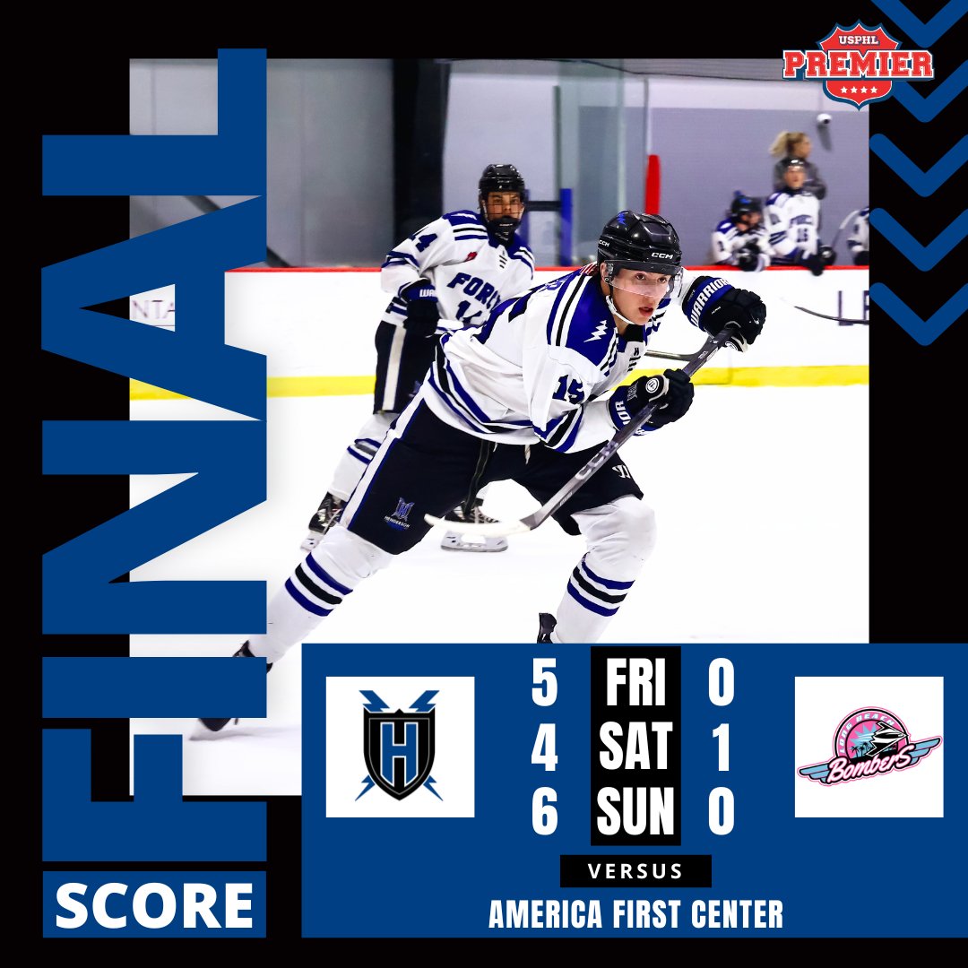 SWEEP ALERT 🧹 We dominated the @lbbombersusphl this weekend with a full-on home ice takeover! 💥

🥅 Friday: 5-0 shutout
🥅 Saturday: 4-1 win
🥅 Sunday: 6-0 shutout

Thanks for cheering us on—this win’s for YOU! 

📸 : @ ct.mediaaa on IG #USPHL #HendersonForce #HomeGame