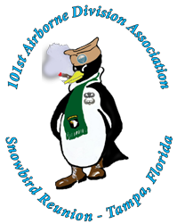 101st Airborne Snowbird Reunion Feb 12-15, Westshore Marriott, Tampa Florida.