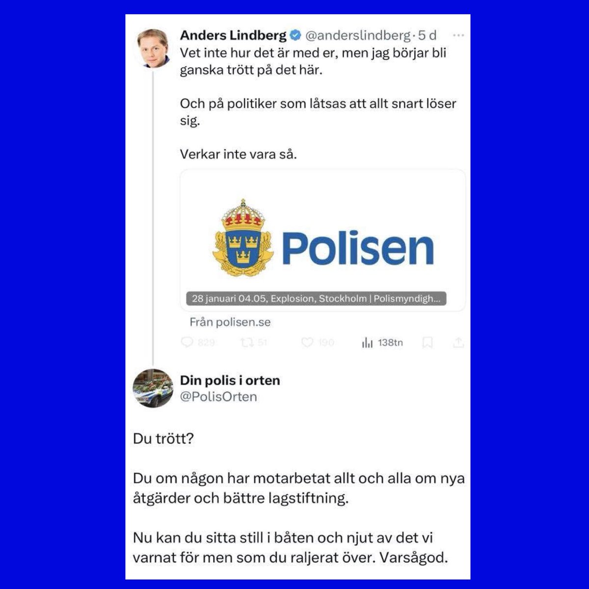 Polis ger svar på tal.
<a href="/PolisOrten/">Din polis i orten</a> <a href="/anderslindberg/">Anders Lindberg</a>