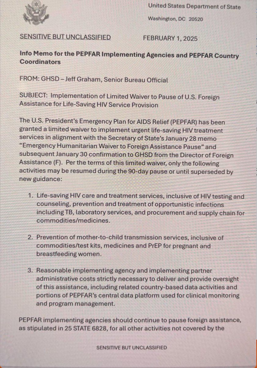PEPFAR is the epitome of soft power. It is a Republican initiative, it is pro-life, pro-America and the most popular U.S. program in Africa. There’s even a waiver acknowledging this, yet I’m told that drugs are still being withheld at clinics in Africa. This must be reversed