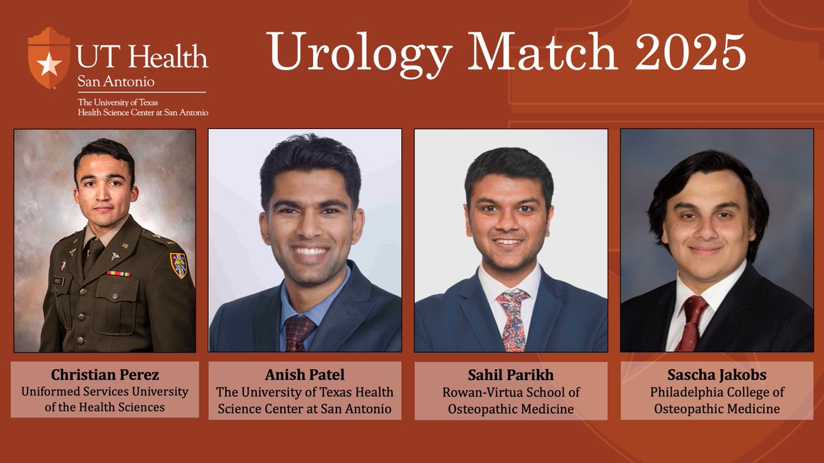 UT Health SA Uro (@uthsauro) on Twitter photo We are so excited and proud to welcome our new incoming urology residents to our San Antonio family!
Happy #MatchDay and congratulations!
#uromatch2025 <a href="/Uro_Res/">The Urology Applicant ⚕</a> <a href="/UroResidency/">UroResidency</a> <a href="/AmerUrological/">Amer. Urol. Assn.</a> <a href="/UrologyMatch/">Urology Match</a> We are so excited and proud to welcome our new incoming urology residents to our San Antonio family!
Happy #MatchDay and congratulations!
#uromatch2025 <a href="/Uro_Res/">The Urology Applicant ⚕</a> <a href="/UroResidency/">UroResidency</a> <a href="/AmerUrological/">Amer. Urol. Assn.</a> <a href="/UrologyMatch/">Urology Match</a>