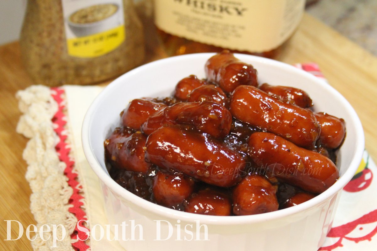 I love Lit'l Smokies for a game day appetizer and this one has a tangy whisky and Creole mustard enhanced sauce I think you'll really enjoy. 'deepsouthdish.com/2025/02/party-…