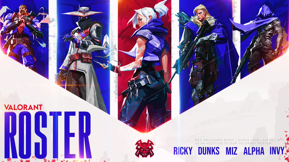 We are proud to introduce our newest addition to the team, our Valorant Comp Team, RKS Black. We look forward to all the accomplishments that are yet to come. Welcome to the team boyz ! 🫶🏽
<a href="/invyfr/">Invy</a> 
@Dunksps 
<a href="/rickyvlrr/">ricky</a> 
@Mizzuk1_ 
<a href="/alphadonut21/">a1dan</a>