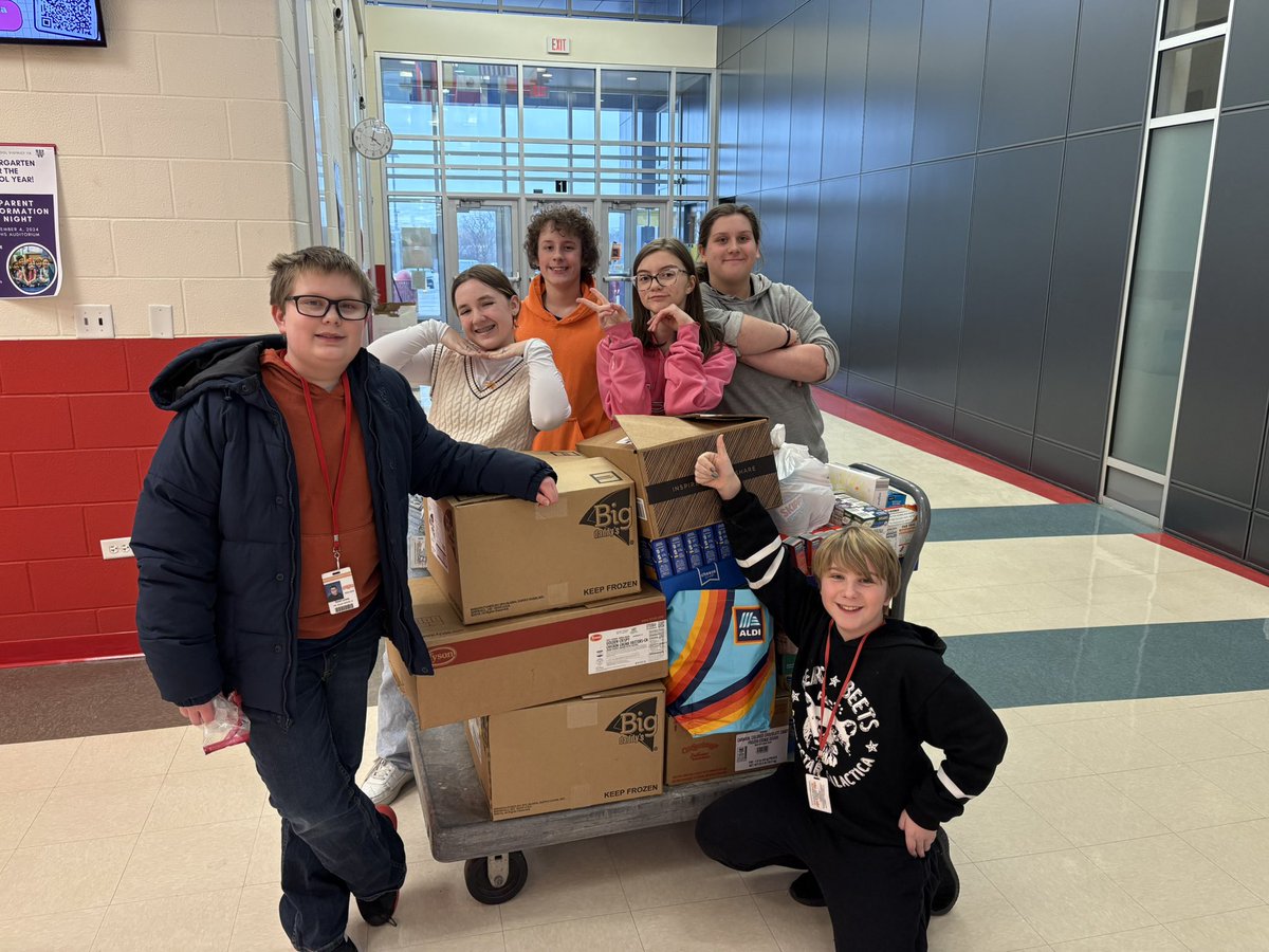 Student Council collected 443 items in our annual food drive. Thank you to all who contributed! 
Items will be donated to our local Wauconda/Island Lake Food Pantry. 
#d118life
<a href="/MatthewsMS118/">Matthews M.S.</a>