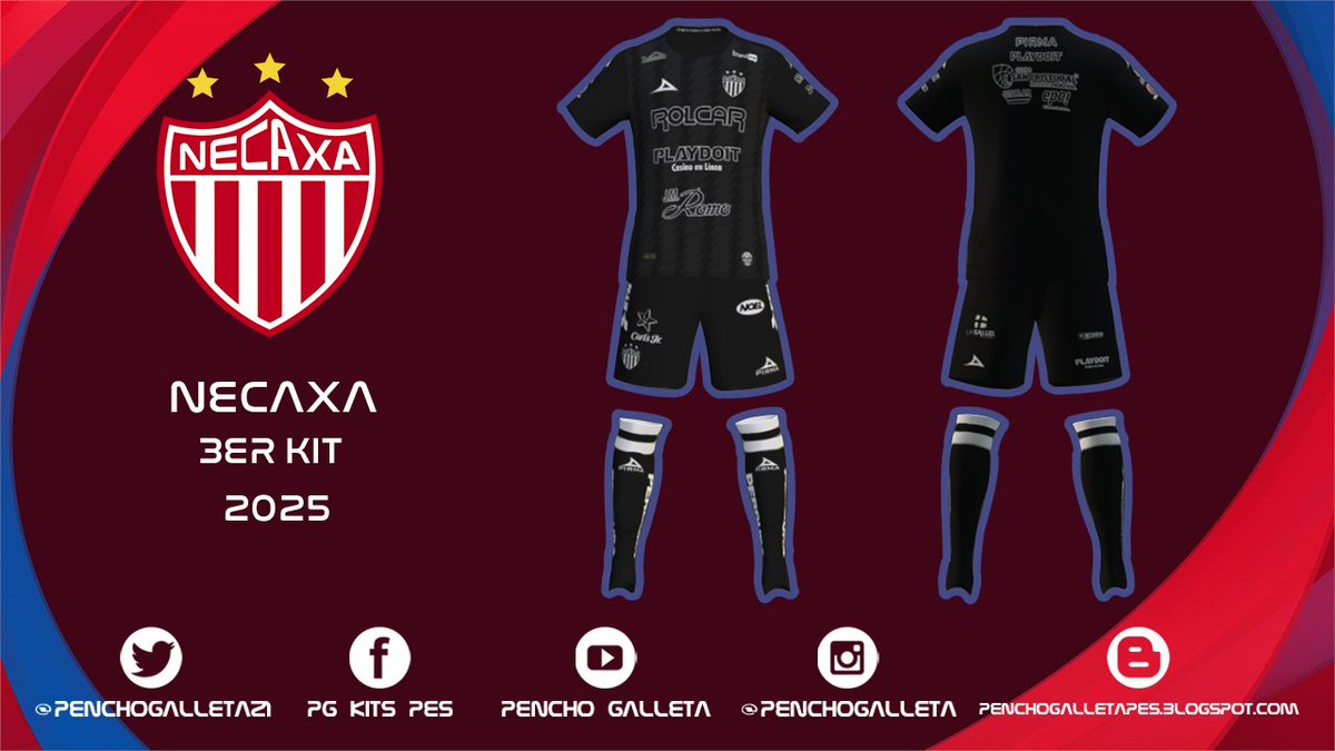 penchogalleta21's tweet photo. NECAXA 3ER KIT 2025 #PES2021 🇲🇽
LINK: ➡➡https://t.co/TbvHO62r5B⬅⬅
#MexaPower 🇲🇽 #PS4 #eFootballPES2021SEASONUPDATE https://t.co/QB6wMJ8err
