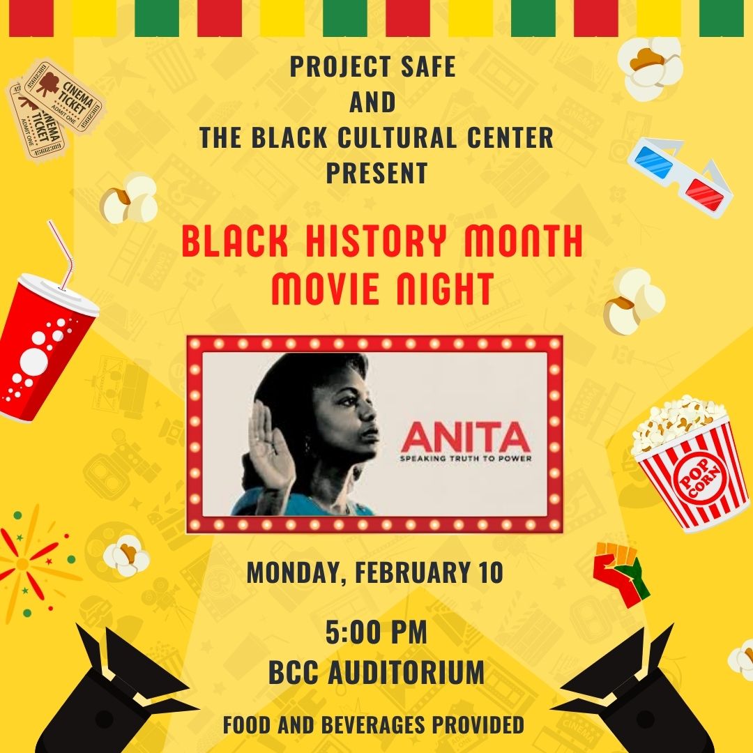 VUProjectSafe's tweet image. Join us and the Bishop Joseph Johnson Black Cultural Center for Black History Month Movie Night 🎬 for Anita: Speaking Truth to Power.
Join us Monday, February 10, at 5 PM in the BCC Auditorium. Food and beverages provided!