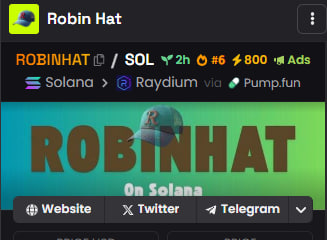 RobinHatSolana's tweet photo. $RobinHat Update: Dexscreener 800x Boost Has Started!

The next chapter of our journey begins NOW! $RobinHat is officially live with Dexscreener Boost we’re boosting visibility and gaining serious momentum.

https://t.co/0SqOl6POFR https://t.co/aErmM2aZog