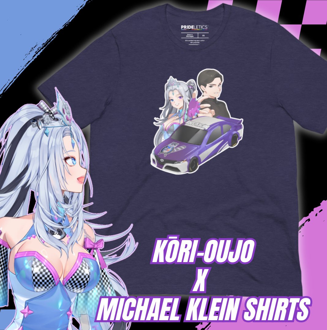korioujo's tweet photo. Want to rep some epic merch for the 1st ever VTuber X NASCAR driver partnership?!🦝🏁

Check out this awesome shirt-it comes in two colors! 👀💜

https://t.co/6gPZnJogRd https://t.co/9bahZp1pbF