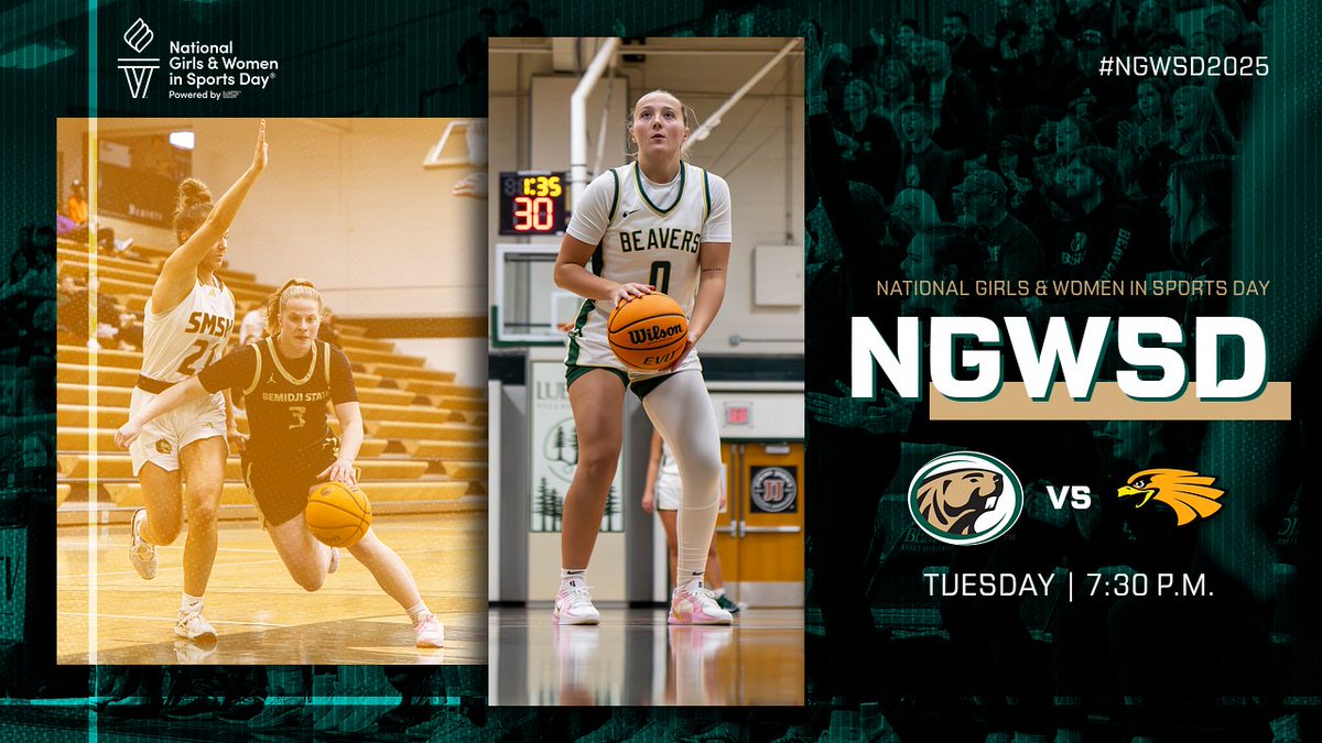 Join us TOMORROW as we celebrate the ladies of BSU Athletics at our <a href="/BSUBeaversWBB/">Bemidji State Hoops</a> game at 7:30!

#NGWSD2025 #BeaverTerritory #LeadHerForward