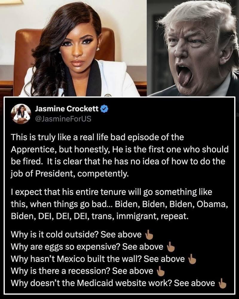 funder's tweet photo. Jasmine Crockett brings the 🔥 https://t.co/riIV3G4eeJ