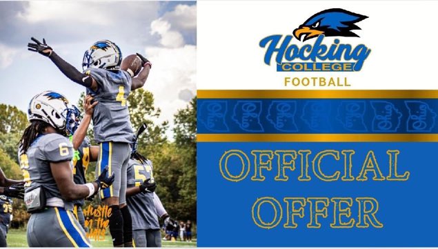 Brandon “Freeze” Hambric Jr (@freezehambric21) on Twitter photo After a great visit and conversations with <a href="/CoachCMoore3/">Craig Moore</a> and <a href="/CoachTLeavitt/">Tate Leavitt</a> I am blessed to say I have received an offer from <a href="/HockingFootball/">HC Hawks</a>
#HustleInTheHills 🔵🟡
<a href="/HartleyFootball/">Hartley Football</a> After a great visit and conversations with <a href="/CoachCMoore3/">Craig Moore</a> and <a href="/CoachTLeavitt/">Tate Leavitt</a> I am blessed to say I have received an offer from <a href="/HockingFootball/">HC Hawks</a>
#HustleInTheHills 🔵🟡
<a href="/HartleyFootball/">Hartley Football</a>