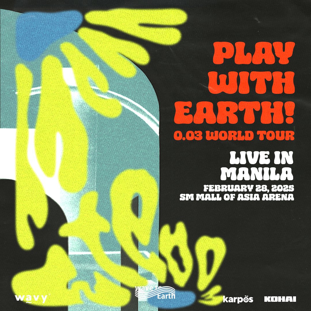 WAVE TO EARTH LIVE IN MANILA TICKET GIVEAWAY 🌊

🎫 1 wave to earth live in manila UPPERBOX REG ticket (can choose section and seat) 

Mechanics: 
— mbf and the social media accounts below this tweet
— like and rt this post
— tag 2 mutuals 

ends: february 25, 2025