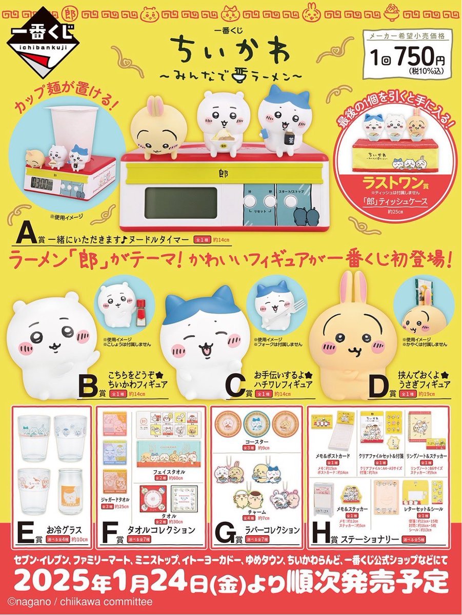 ちいかわらんどTOKYO_Station 【お品切れのお知らせ】 「一番くじ ちい