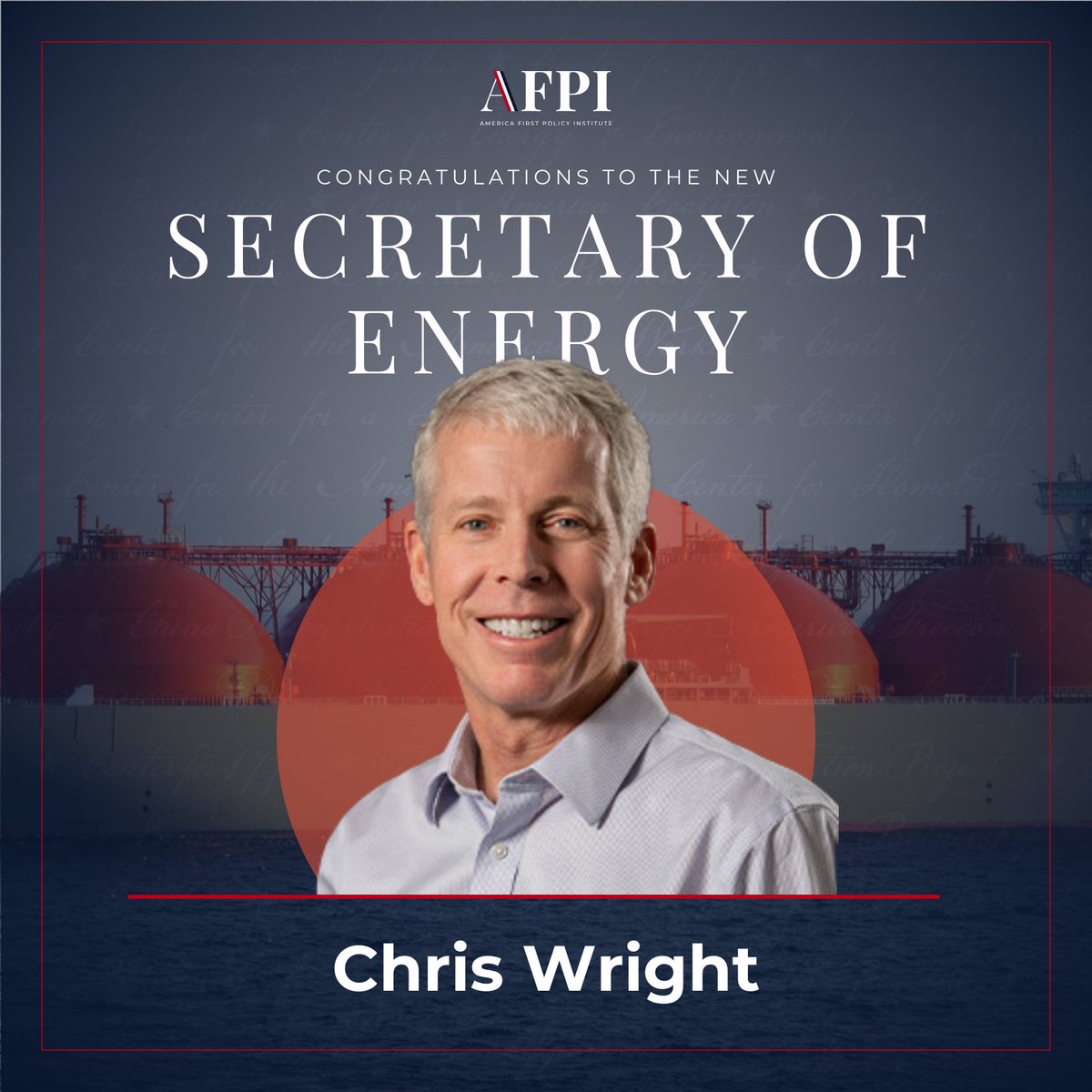 America First Policy Institute (@a1policy) on Twitter photo Congratulations to Chris Wright on his confirmation as U.S. Secretary of Energy! With his expertise across nuclear, oil & gas, and renewables, Americaās energy future is in strong hands! šŗšøš” #EnergyIndependence #AmericaFirst <a href="/ChrisAWright_/">Chris Wright</a> Congratulations to Chris Wright on his confirmation as U.S. Secretary of Energy! With his expertise across nuclear, oil & gas, and renewables, Americaās energy future is in strong hands! šŗšøš” #EnergyIndependence #AmericaFirst <a href="/ChrisAWright_/">Chris Wright</a>