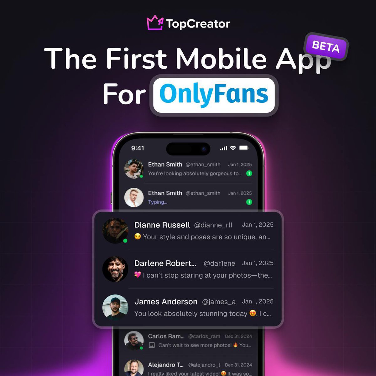 topcreatorcom's tweet photo. 📱 OnlyFans App for iOS & Android

The first-ever OF app that lets chatters work 24/7—just with a phone! Staying connected with fans is crucial, but access to a PC isn’t always possible. That means tons of unread messages and lost revenue 🥹

The solution is here: @topcreatorcom has built an app that lets chatters work anytime, anywhere 📱

Now, all essential features are right at your fingertips:

✅ Full access to the model’s messages 24/7
✅ Send paid messages & manage Vault
✅ Scripts inside
✅ Safe Mode for content
…and more!

Work whenever it’s convenient—your first 30 days are FREE! 🎁
And if you’re earning less than $1,000/month, the app stays free even after the trial.

Work on your own schedule. Try it now: ❤️ https://t.co/FONkcdH113 

*Available only for TopCreator CRM users.