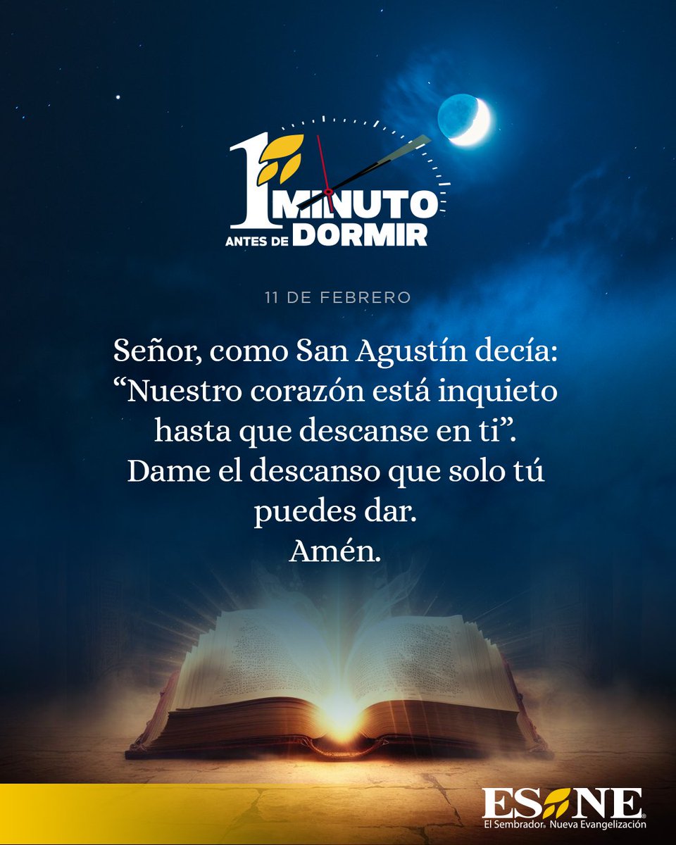 #unminutoantesdedormir ⏲️ encomendamos a Dios nuestro descanso 🙏
#OraciónDeLaNoche