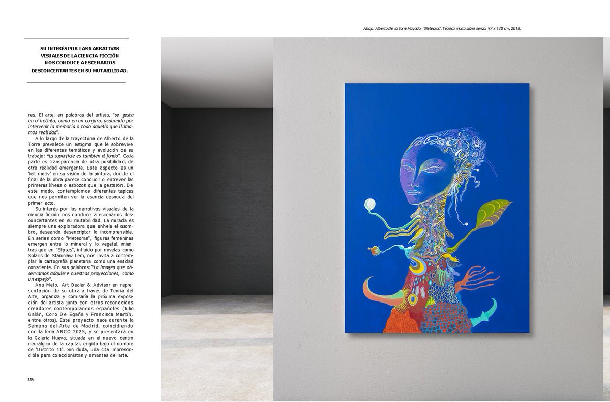 1️⃣ Alberto De la Torre Mayado :
El último número de La Finca (Enero 2025) dedica un análisis a la obra de Alberto De la Torre Mayado, explorando su relación con la ciencia ficción, la percepción y la memoria visual. #albertodelatorremayado #lsuperyostudio