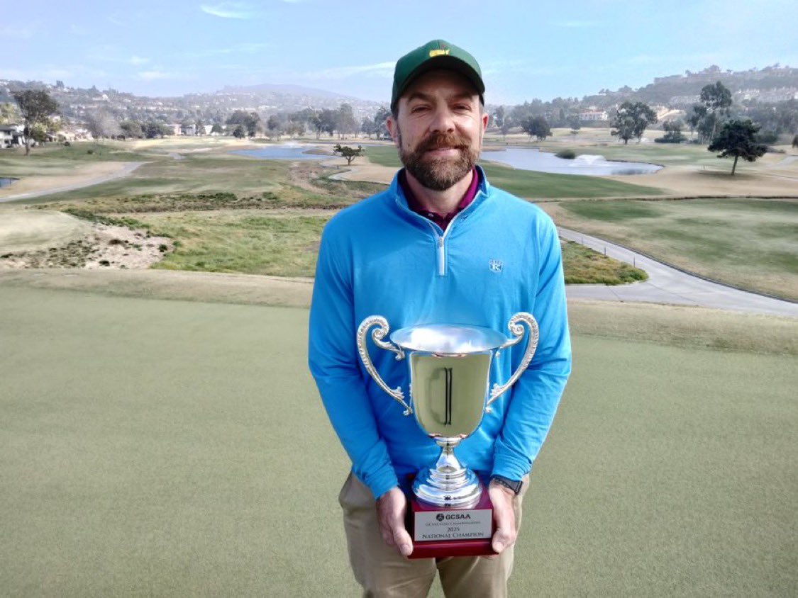 Congratulations to Mike Gianopoulos, CGCS, on winning the 2025 GCSAA National Championship, presented by <a href="/ToroGolf/">Toro Golf</a>. #GCSAAConference