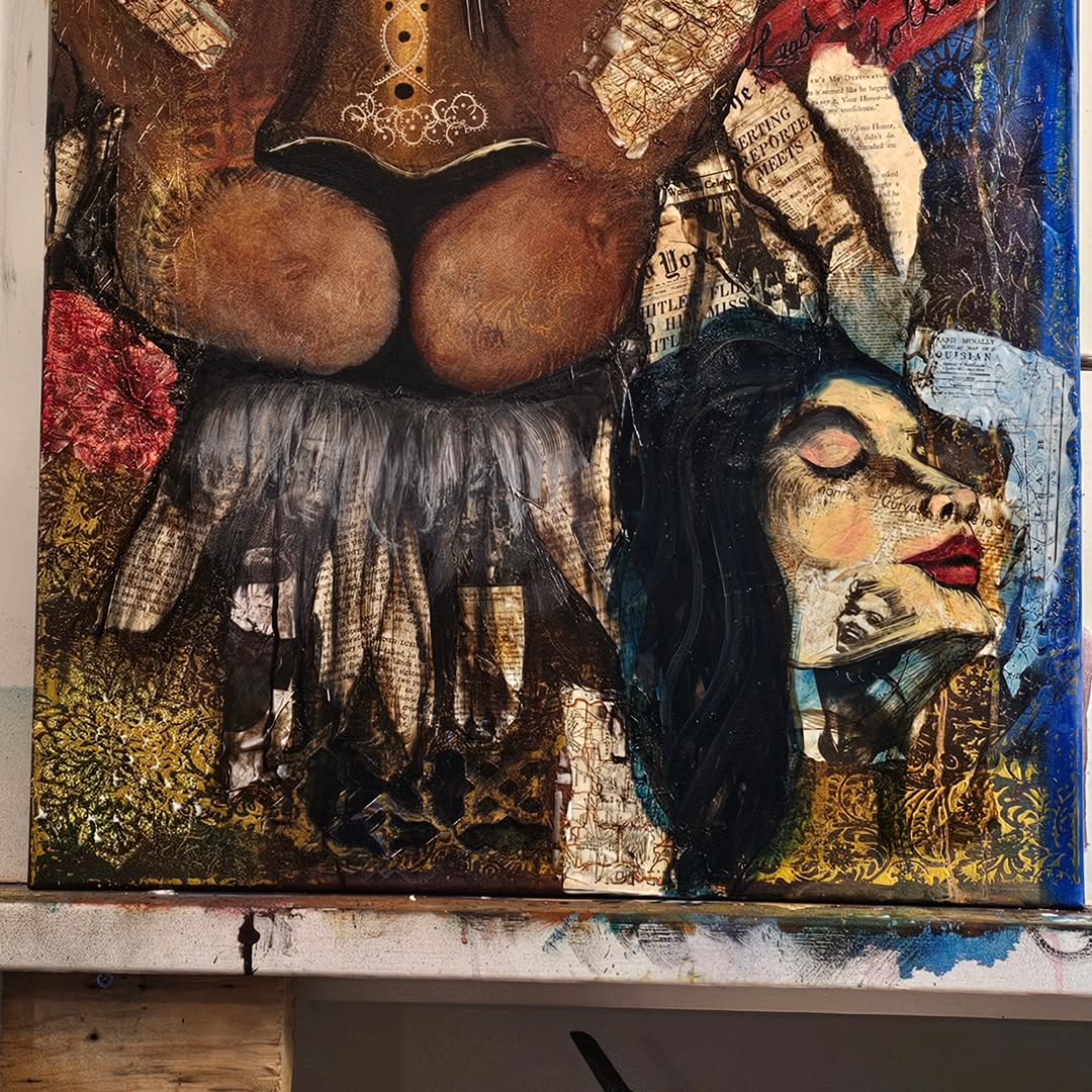 MillerTrish10's tweet photo. If you are new here, nice to meet you! If you have followed for a while, hang on! There is just no telling what is going to come out of the process next! Let the energy say what it wants! Let the colors flow! 
#nyartexpo https://t.co/AILliQ6AC3