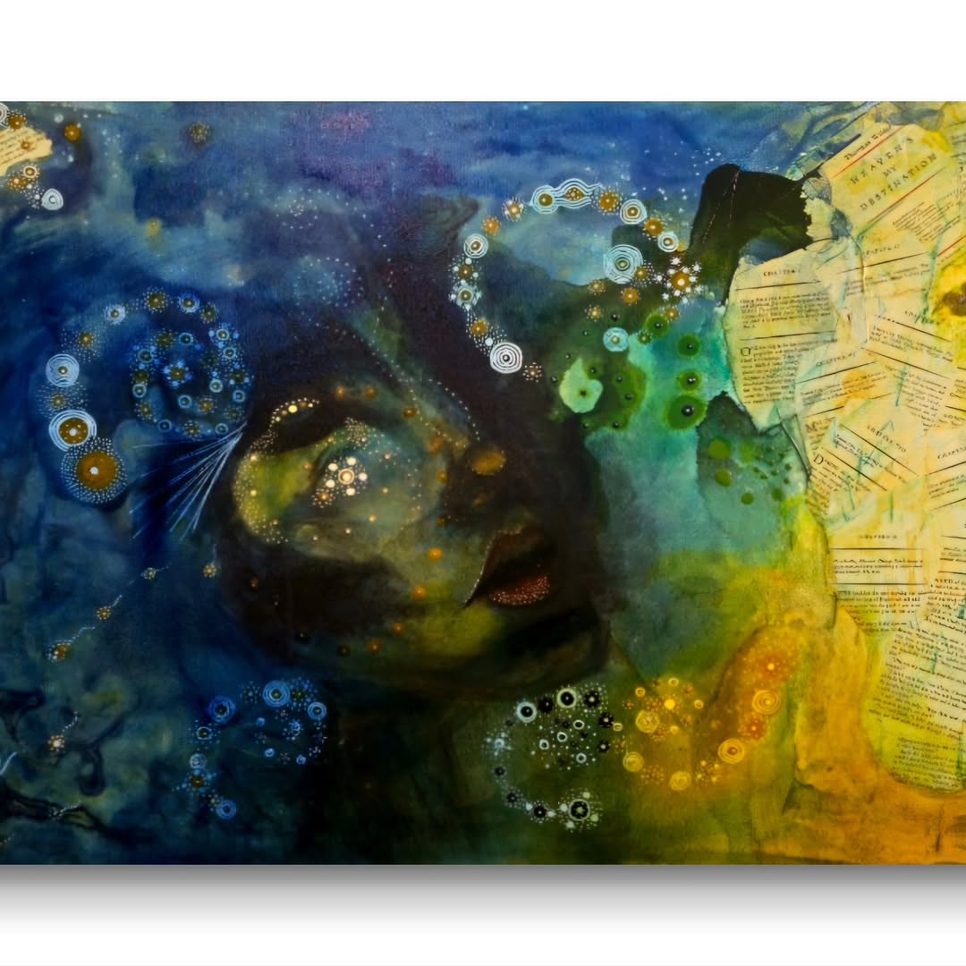 MillerTrish10's tweet photo. If you are new here, nice to meet you! If you have followed for a while, hang on! There is just no telling what is going to come out of the process next! Let the energy say what it wants! Let the colors flow! 
#nyartexpo https://t.co/AILliQ6AC3