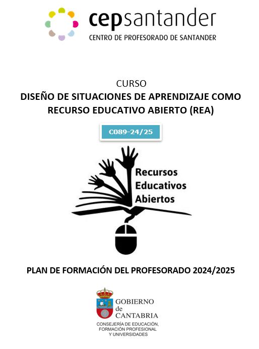 Ya os podéis apuntar al curso de #REA del CEP de Santander. 

cepdecantabria.es/actividades/li…

Nos vemos en él, para crear Recursos Educativos Abiertos.