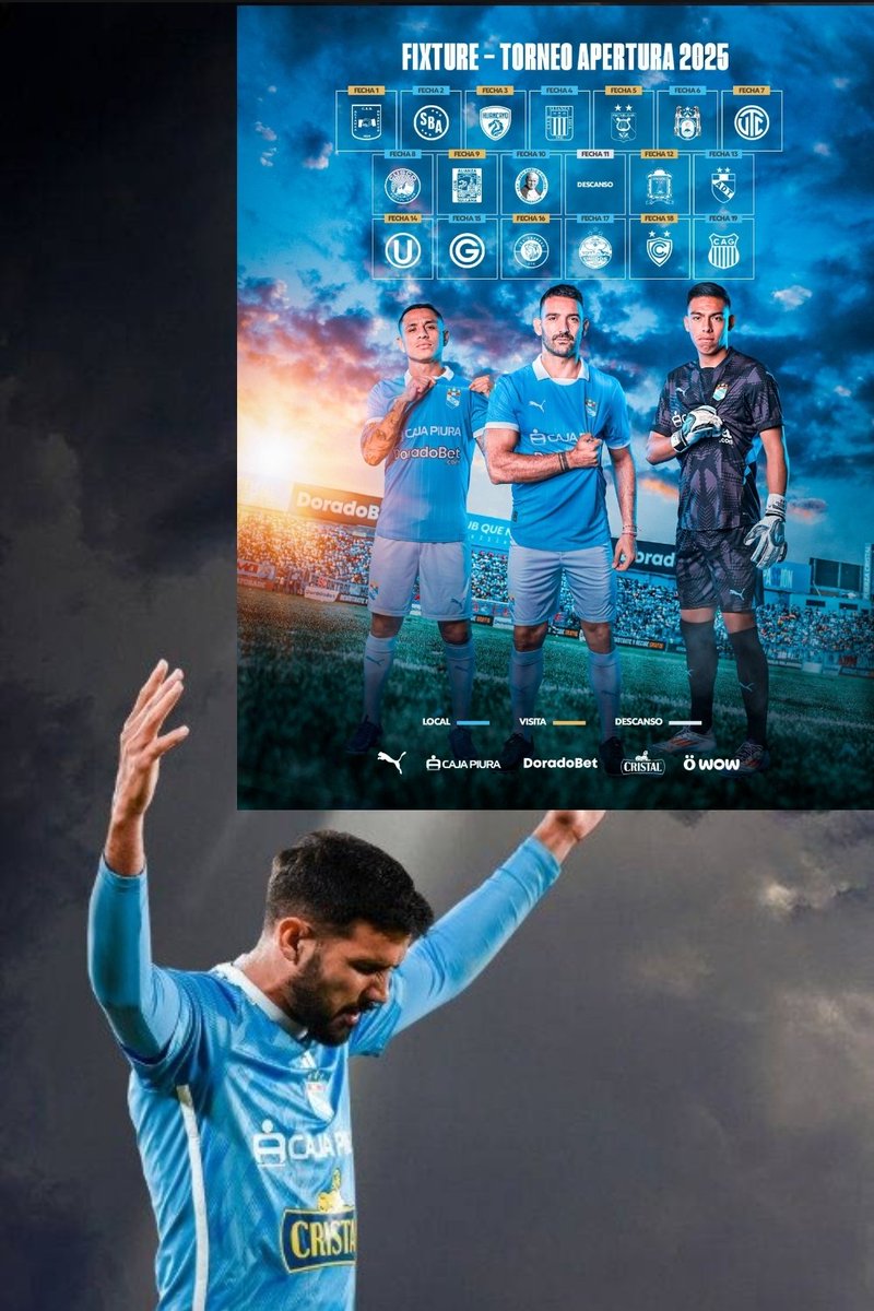 CelestePodcast's tweet photo. Este Torneo Apertura lo ganará el equipo que no lo pierda 😮‍💨. Y ese equipo será Sporting Cristal; somos  la fuerza ganadora, siempre campeones, siempre primeros. ¡FUERZA CRISTAL! 💙 https://t.co/vq9UylP0Pj