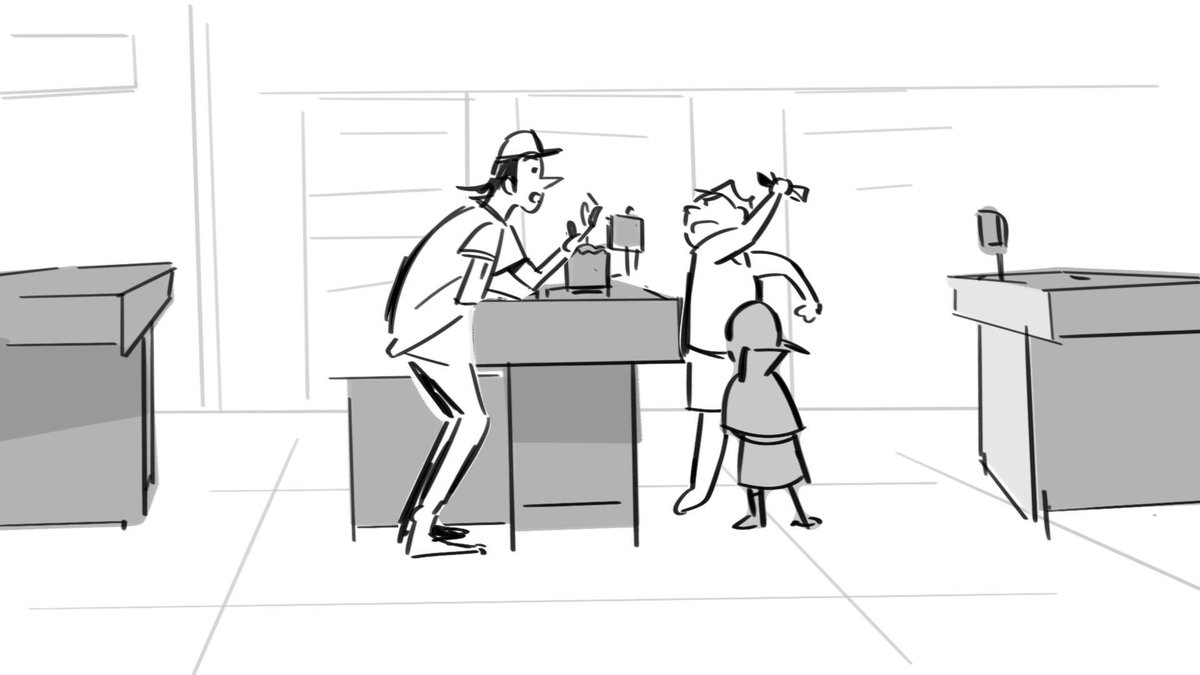 rekteddd's tweet image. updated a story sequence about a little girl who’s denied of a magic trick kit, but gets cheered up by someone in a very magical 🪄✨ way!!!

my portfolio linked in replies! 
#storyboard #lookingforwork #storyboardartist #portfolio