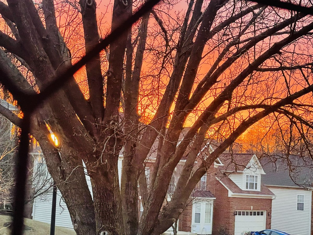 Sunset from my work window at home 😃