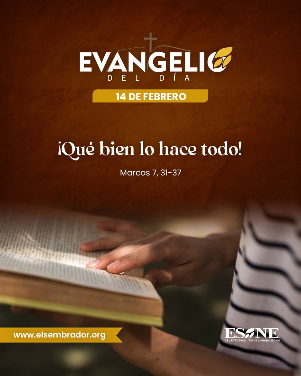 #EvangelioDelDía 📖
El Señor todo lo hace bien, en el momento justo, siempre cuando se necesita. ¡Confía!
🌐 elsembradorministries.com/esne/evangelio/