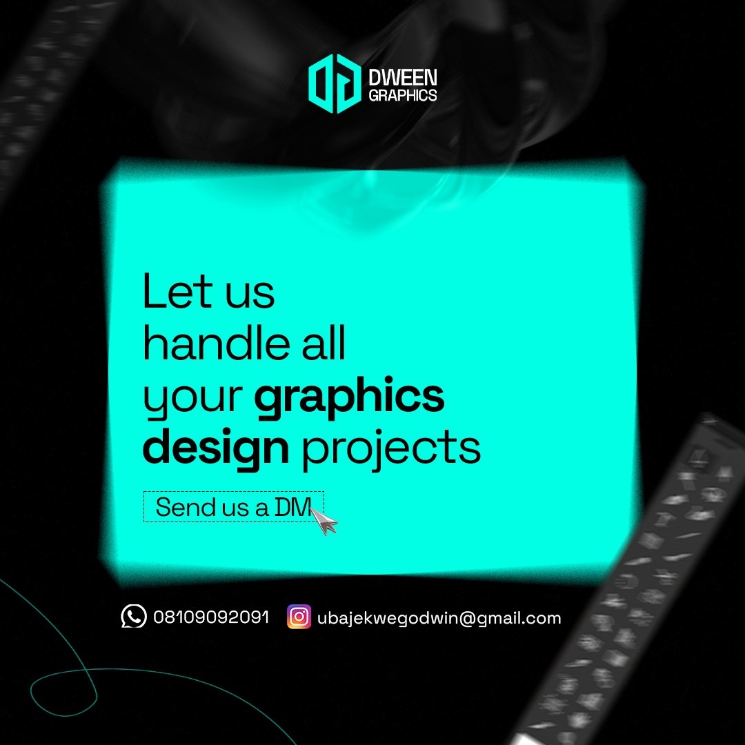 UbajekweGodwin's tweet photo. We are here for you💯

#GraphicDesigner #graphicdesignimpact #graphicdesignfacts #Graphics https://t.co/pZ9zyGm3nw