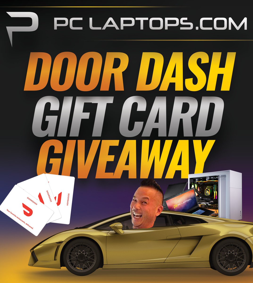 PCLaptops's tweet photo. ENJOY DINNER ON US!

We are giving away a Door Dash Gift Card!

All you have to do is...
- Like this post
- Comment your favorite food
- Share this post

We will pick a random winner Monday, February 10th https://t.co/jDAR4KXkTf