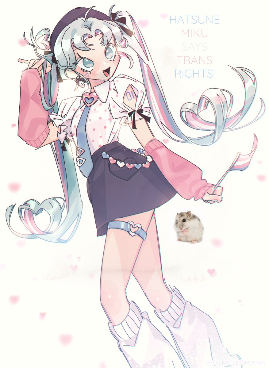 🏳️‍⚧️ Miku loves you 🩵🩷🤍🩷🩵