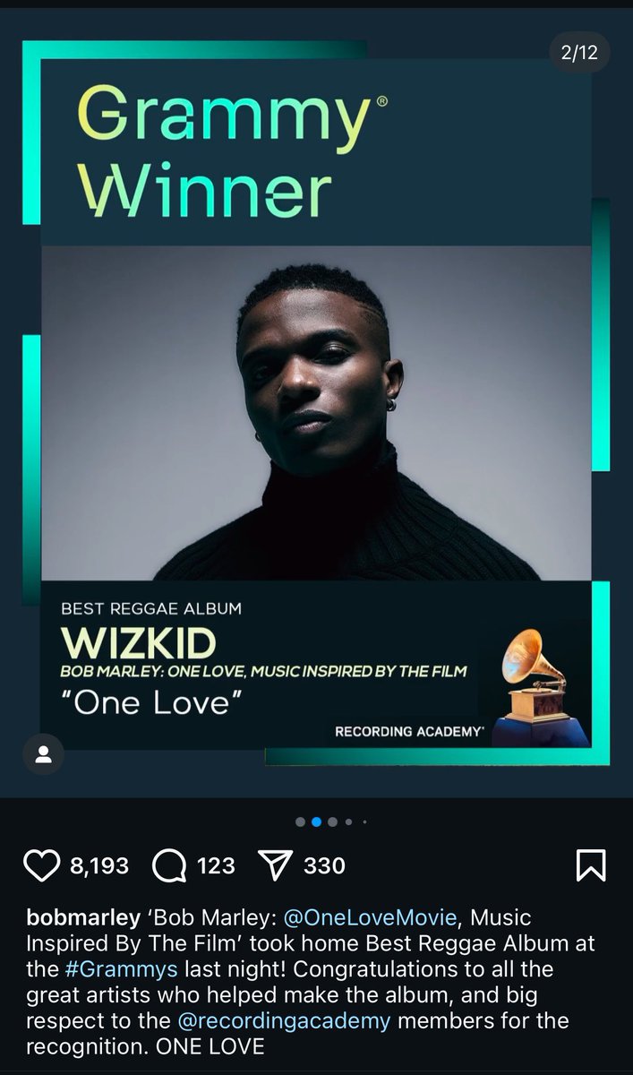 SAMKLEF's tweet photo. Congrats to Wizkid!

Bobo dey, no dey make noise! Now I finally agree—na empty vessels dey make the most noise. https://t.co/ZxCnXmROlh